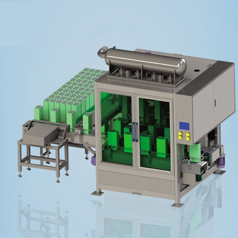 25升自動(dòng)方桶灌裝、旋蓋、貼標(biāo)生產(chǎn)線
