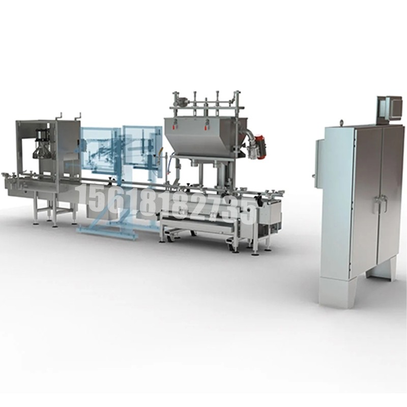 雙頭在線自動凈重灌裝和卷邊封口機(jī)